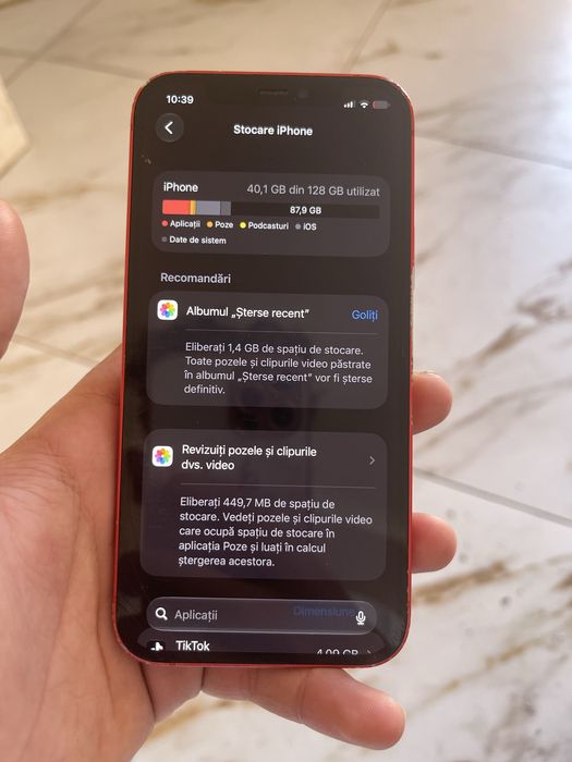 Vând iPhone 12 128 Gb 78 capacitatea