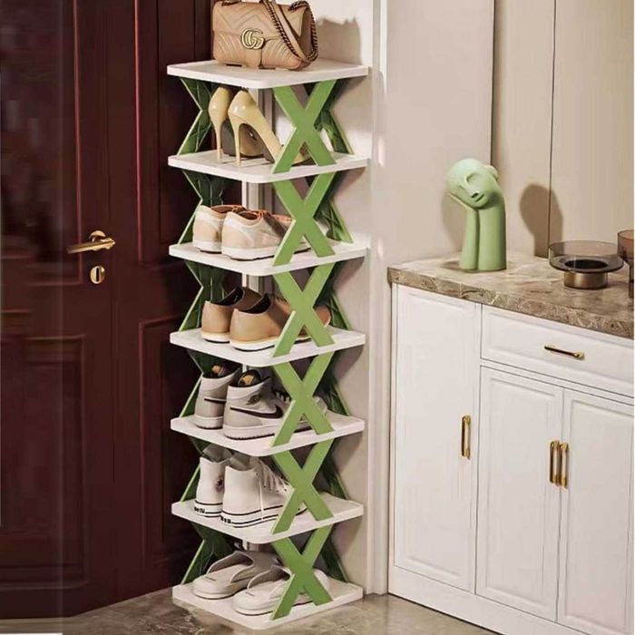 7-слойная пластиковая полка для обуви 26x247x100 см p1