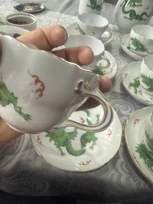 Сервиз майсен зелени дракони