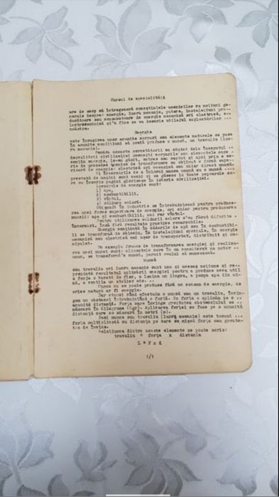 Carte tehnică veche ,,Curs de specialități " - instalațiile termice