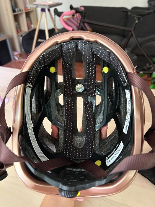 Каска Scott Arx Plus (Mips) в размер 
S 51-55cm цвят Rose Gold