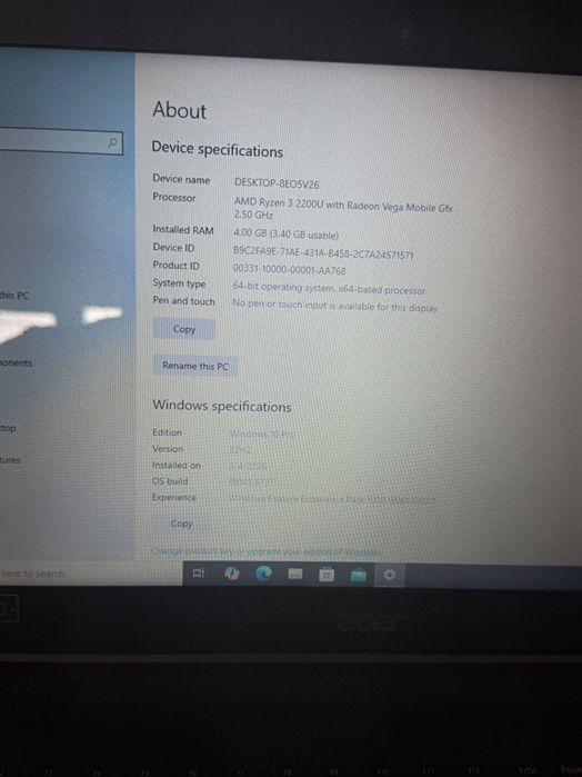 Laptop Acer Aspire 5 A515 – Ryzen 3, Full HD, ideal școală/office