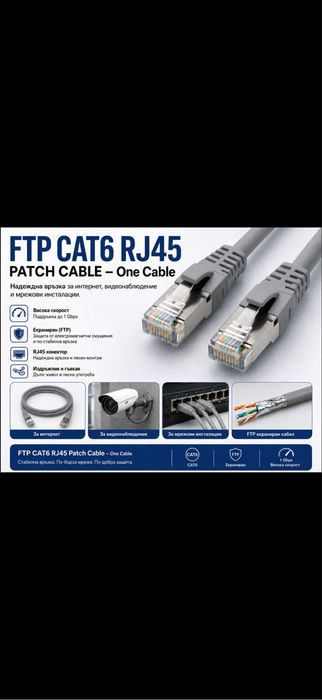 Кабели-Ftp CAT6 RJ45