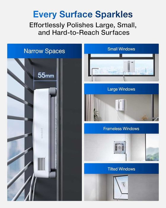 Робот за прозорци ECOVACS WINBOT Mini със спрей