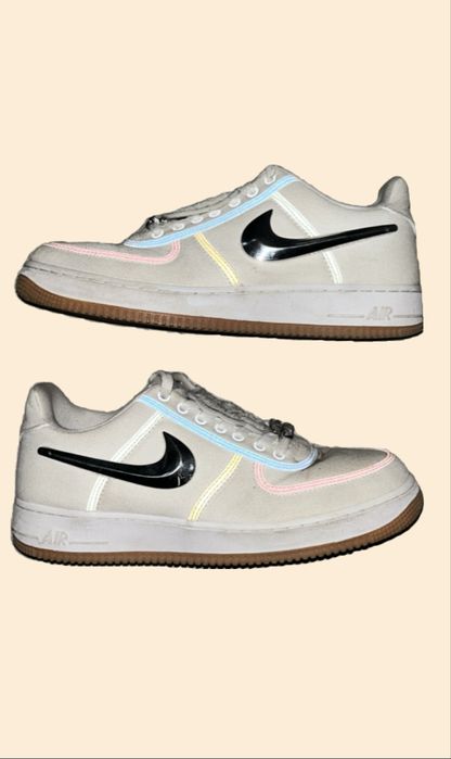 travis scoot  nike air force 1  sand