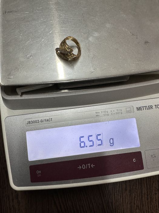 Inel aur 14 k si diamante naturale