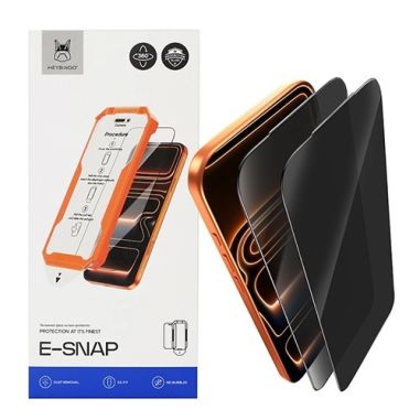 Folie Sticla Privacy Samsung Galaxy S26, HEYBINGO, 2BUC, E-SNAP, Cu Kit de Aplicare si Functie de Indepartare a Prafului