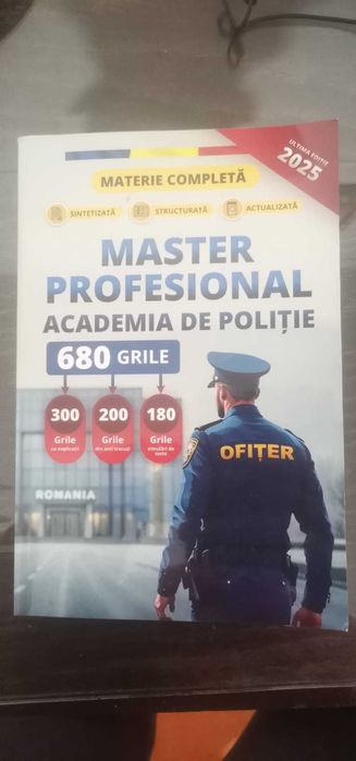 Carte pentru Admiterea la Masterul Profesional al Academiei de Politie