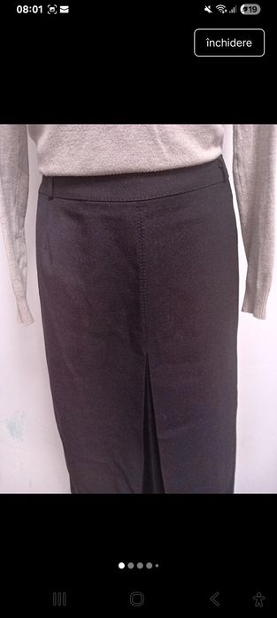 Fusta midi de lână