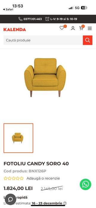 Fotoliu Kalenda (2 bucati)