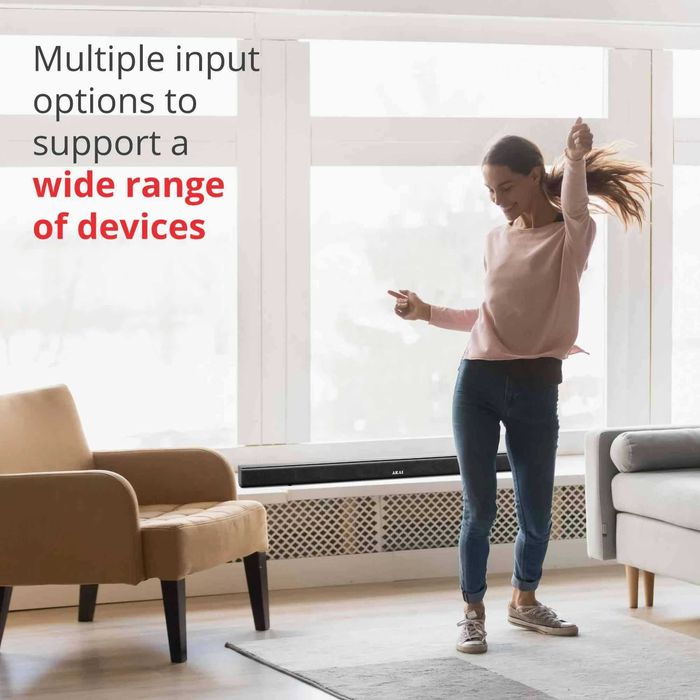 Soundbar AKAI ASB-5L, 2.0 canale, 40 W, Bluetooth, USB, HDMI (ARC)