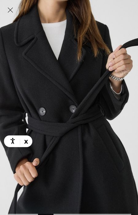 Дамско палто Strativarius с филцова текстура и колан