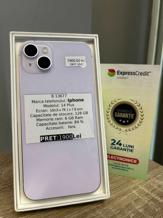 (AG42) Apple iPhone 14 Plus 128GB b13677 - Garantie 2 ani!