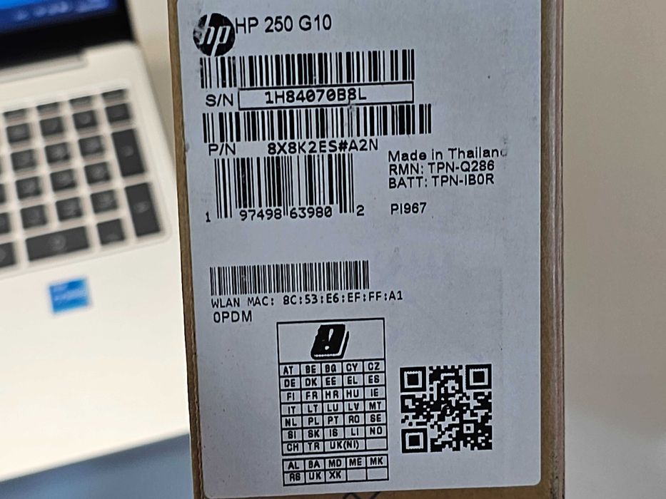 ПРОДАМ HP 250 G10 Мощный Ноутбук Core™i3-1315U/8GB/256SSD/15.6"HDLED.