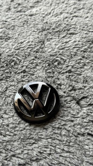 Emblema Volan Negru Lucios VW Volkswagen Polo Golf Jetta Passat, 40mm
