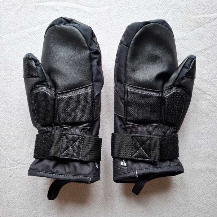 Mănuși snowboard Decathlon SNB500 Protect Negru-Portocaliu Copii