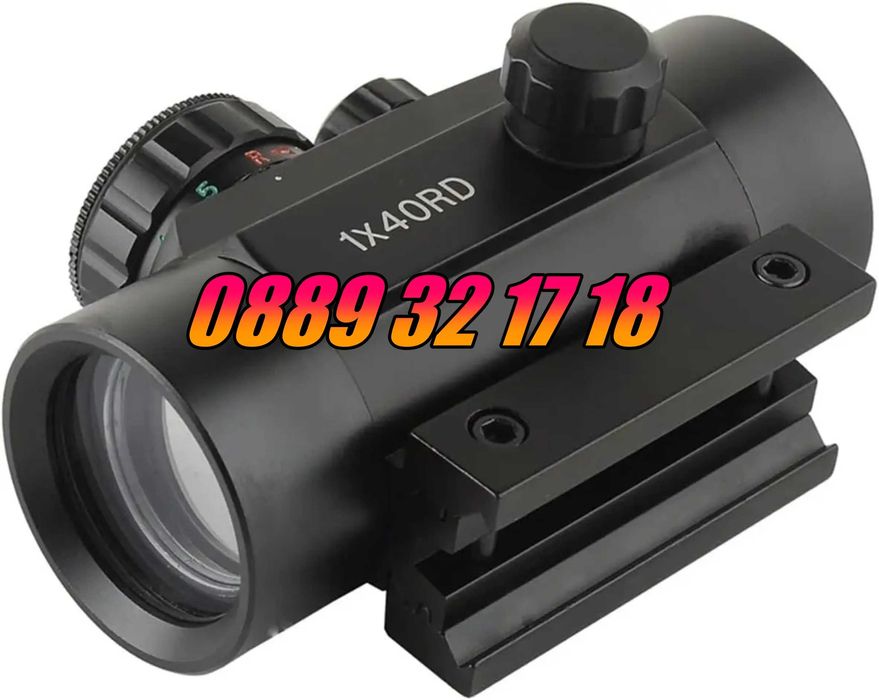 Oптически прицел бързомер Bushnell 1х40RD, червена и зелена точка