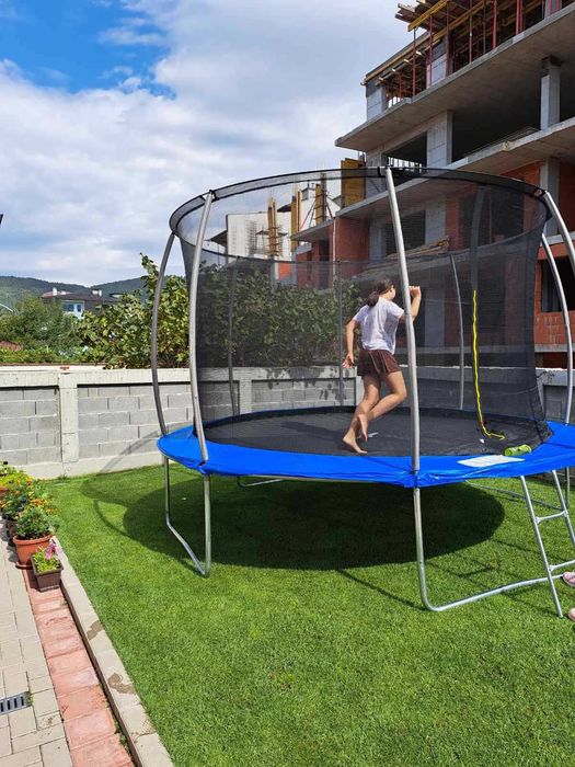Батут VidaXL ,кръгъл 366см. На 80см. 150 кг