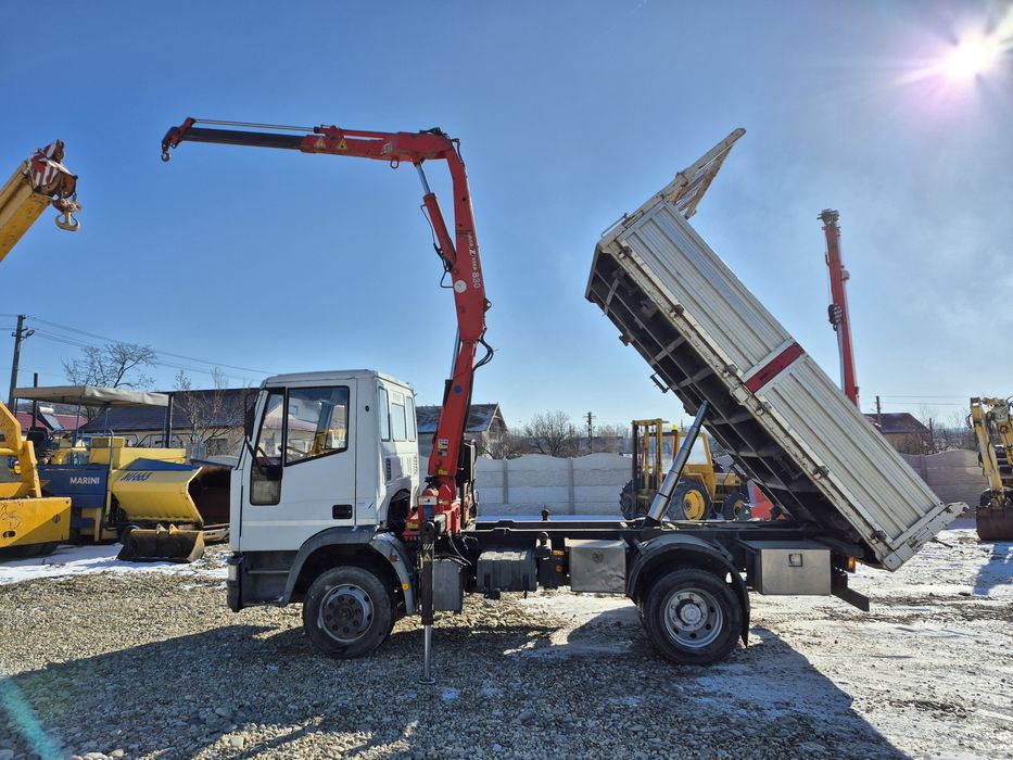 Iveco eurocargo basculabil cu macara