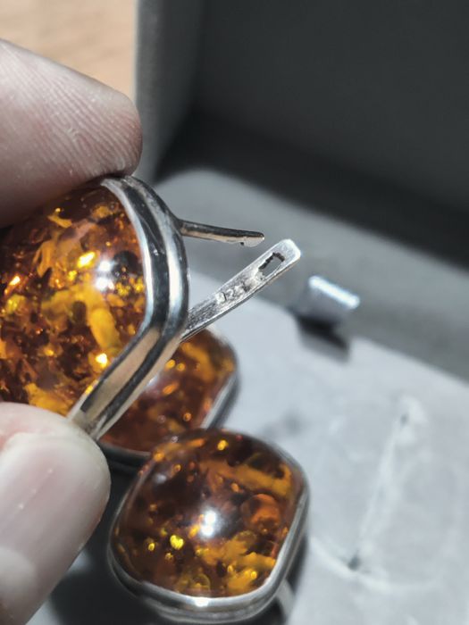 Кольцо и серьги (янтарь)