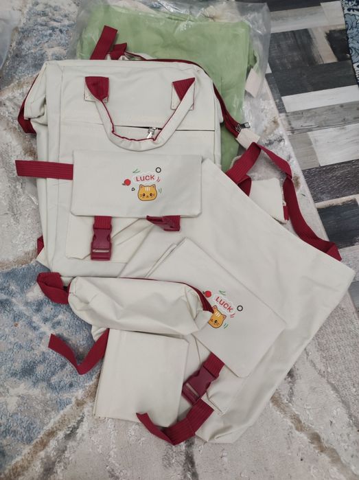 Школьный рюкзак для девочек, 4 в 1, цвета разные