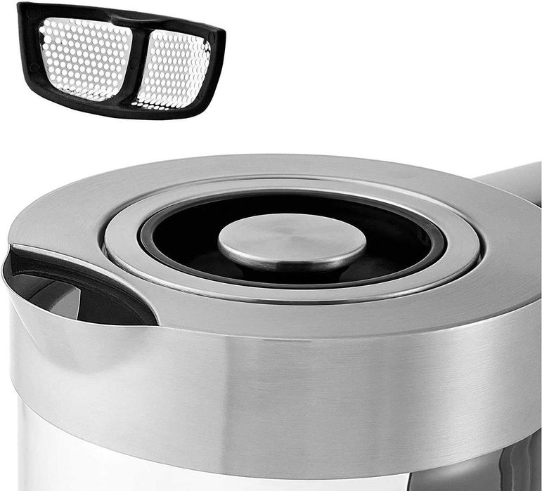 ПРОМО Нова Мощна 2г Гаранция Електрическа Стъклена Кана за Вода 2в1 WMF Lono, 3000 W, 1.7 л