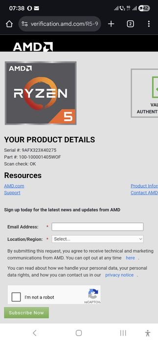 Procesor sigilat  AMD Ryzen 5 9600X, 3.90GHz, Socket AM5, Box