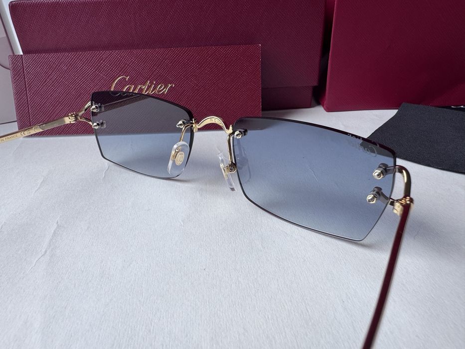 Ochelari de soare Cartier Rectangle-Rimless CT0550S 56-18 140, Noi