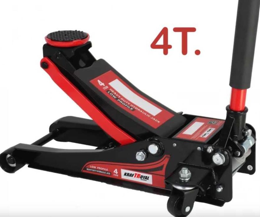 Нископрофилен професионален крик KraftRoyal 4 тона крокодил две помпи