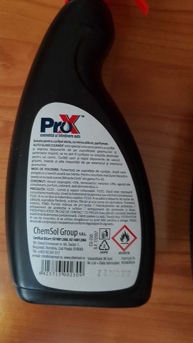 Solutii parbriz auto ProX RainShield & AutoGlassCleaner (Noi)