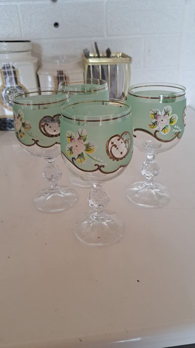 Конфетница и стаканы Чехия
