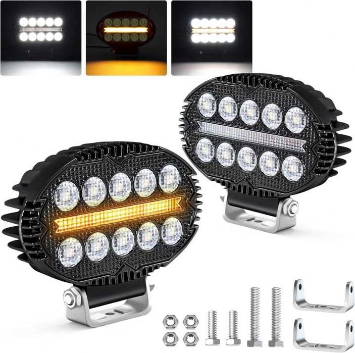 Висок клас LED Диоден Боен фар за трактори ATV мотокари камиони Елипса