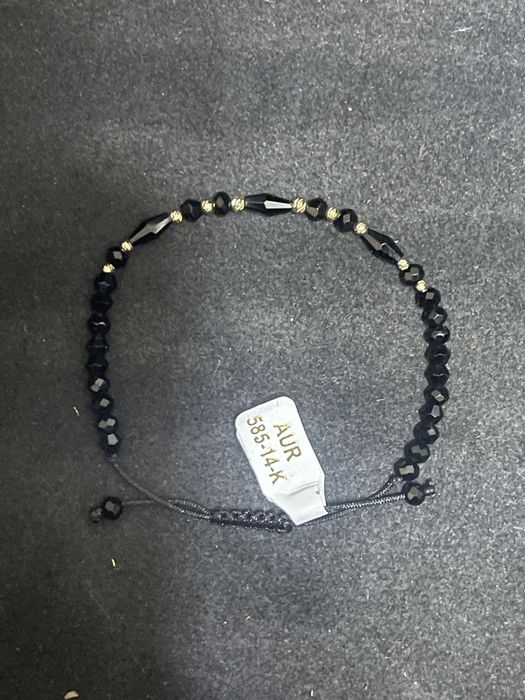 Cadoul ideal / Brățara aur 14k cu bile și șnur. Diverse modele.