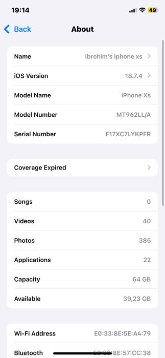 Iphone xs bolish narxi shu