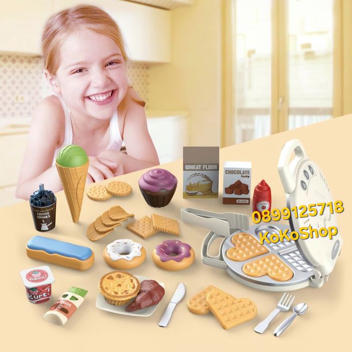 Детски комплект за гофрети/Гофретник/уред за гофрети със звук