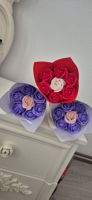 Diferite modele si marimi de buchete trandafiri de sapun