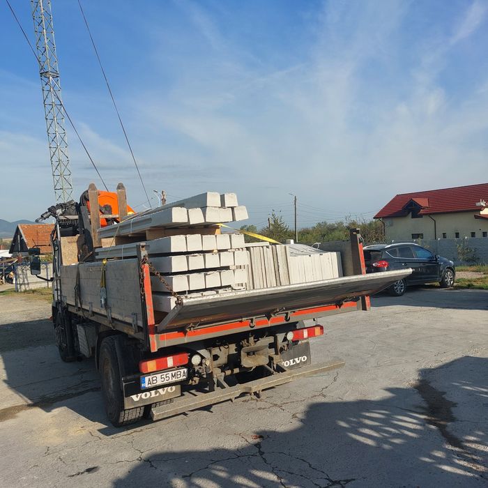Placi de gard cu armatura de fier, ofer transport cu macara