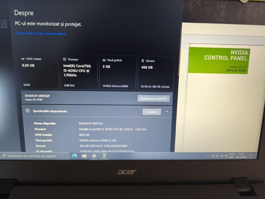 Laptop Gaming Acer i5 8GB RAM