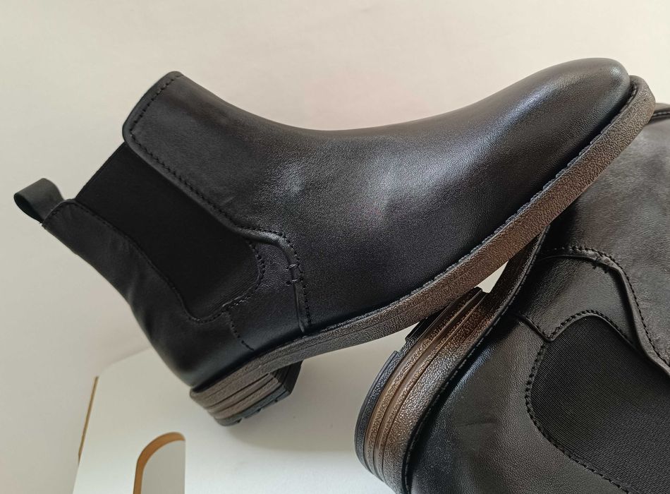 Ghete chelsea 42 plain toe Vera Pelle piele naturala moale