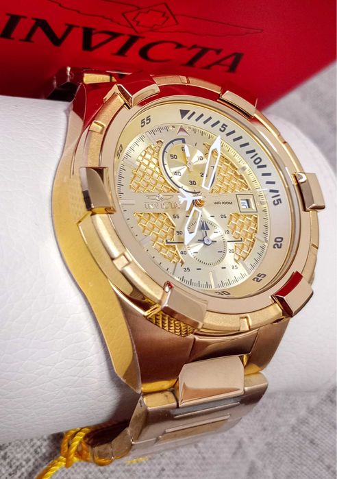 Ceas InvictaAviator Chronograph Gold Dial – Barbati