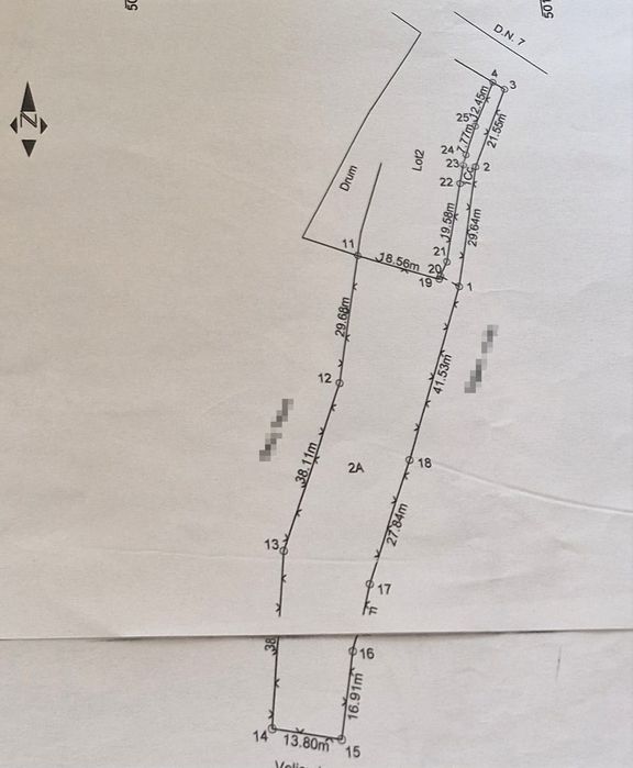 Teren intravilan 2.099 mp de vânzare – Acces direct la DN7 – Vrănești, Călinești, Argeș