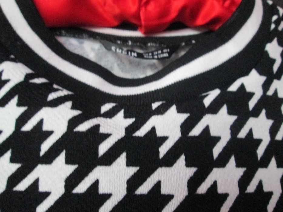 rochie Shein alb/negru 38