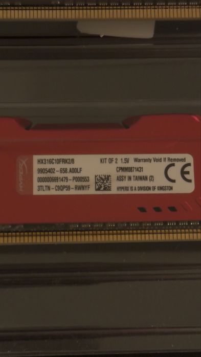 HyperX Fury 2x4GB DDR3 1600MHz
