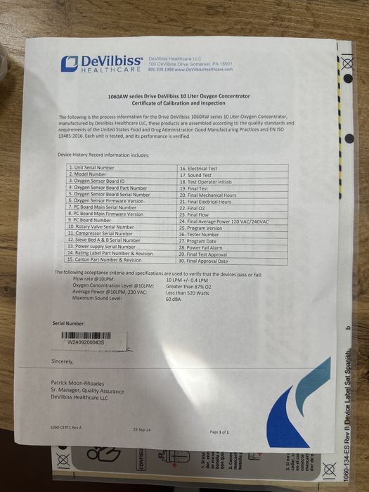 Американский кислородный концентратор 10 литровый Devilbiss Pulmo