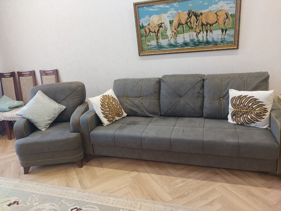 Продам диван + кресло в отличном состоянии!