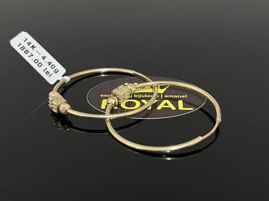 Bijuteria Royal CB : Cercei dama aur 14k 4,40gr