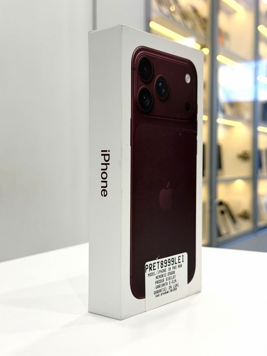 Magazin Apple | iPhone 18 Pro Max  | Burgundy | 256GB | Sigilat | Garantie | smilemobile.ro
