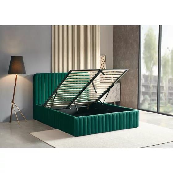 Pat Tapițat cu somiera rabatabilă