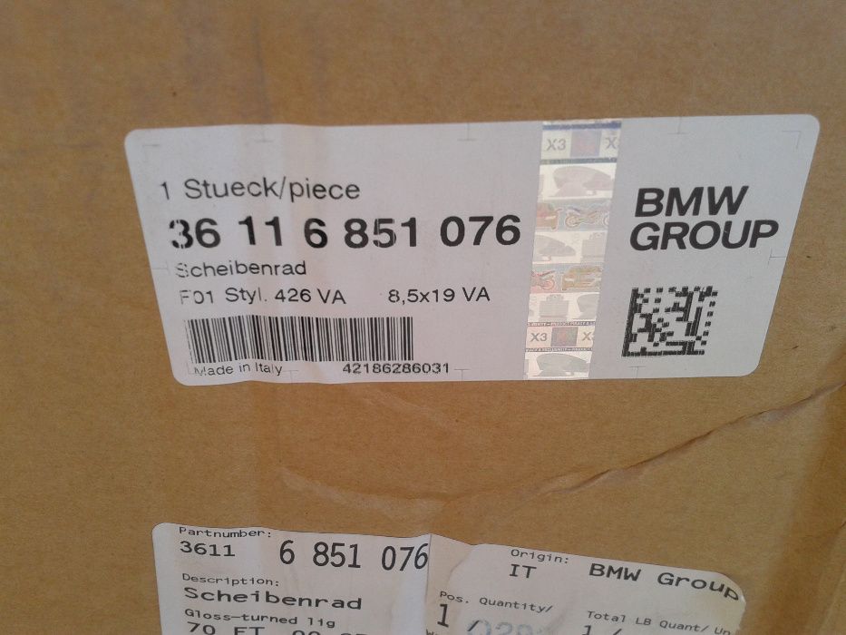 19'' 1брой оригинална алуминиева джанта за Bmw F01.