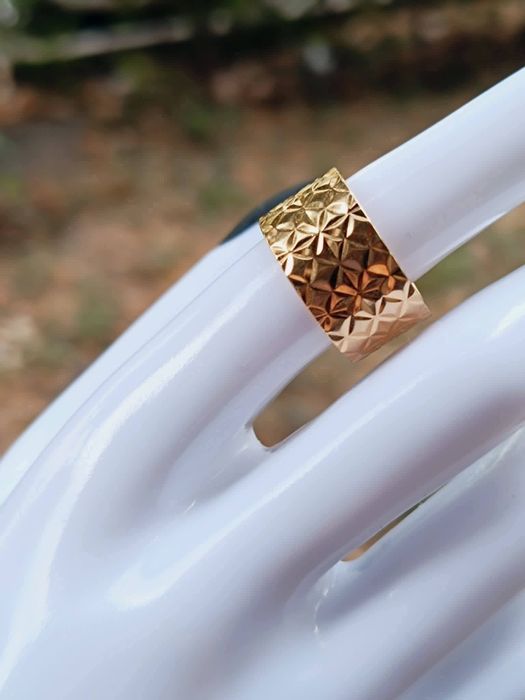 Inel "Big Reflection" din argint de 925, placat cu aur de 18k, JK